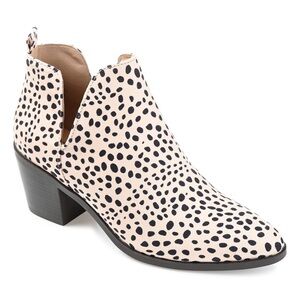 Journee Collection Lola Chelsea Bootie Cheetah Print Eco Friendly Suede Size 9